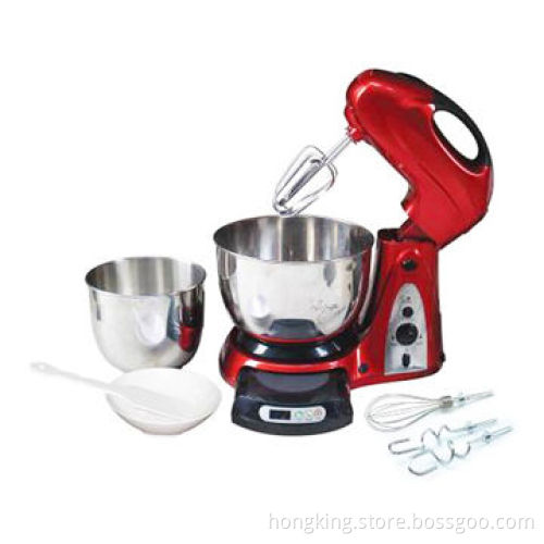 Stand Mixer with Scale, 500W, 4L & 2L s/s Bowl, 3kg Scale, Full Copper Motor, Easy for Kitchen Use